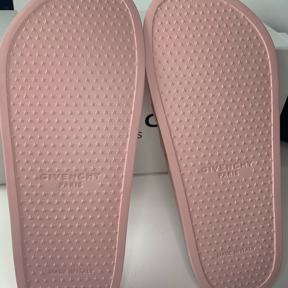 Givenchy Pink Logo Rubber Slides Sandals - Picture 6 of 8